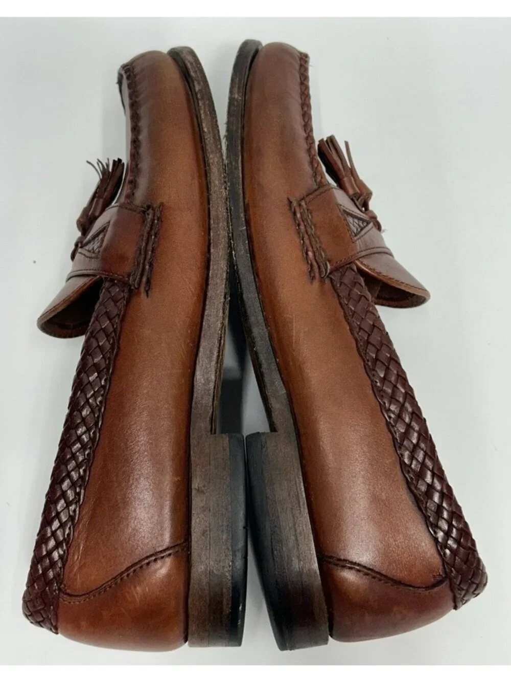 Allen Edmonds Maxfield leather loafers shoes mens size 10 brown 47716 Tassel